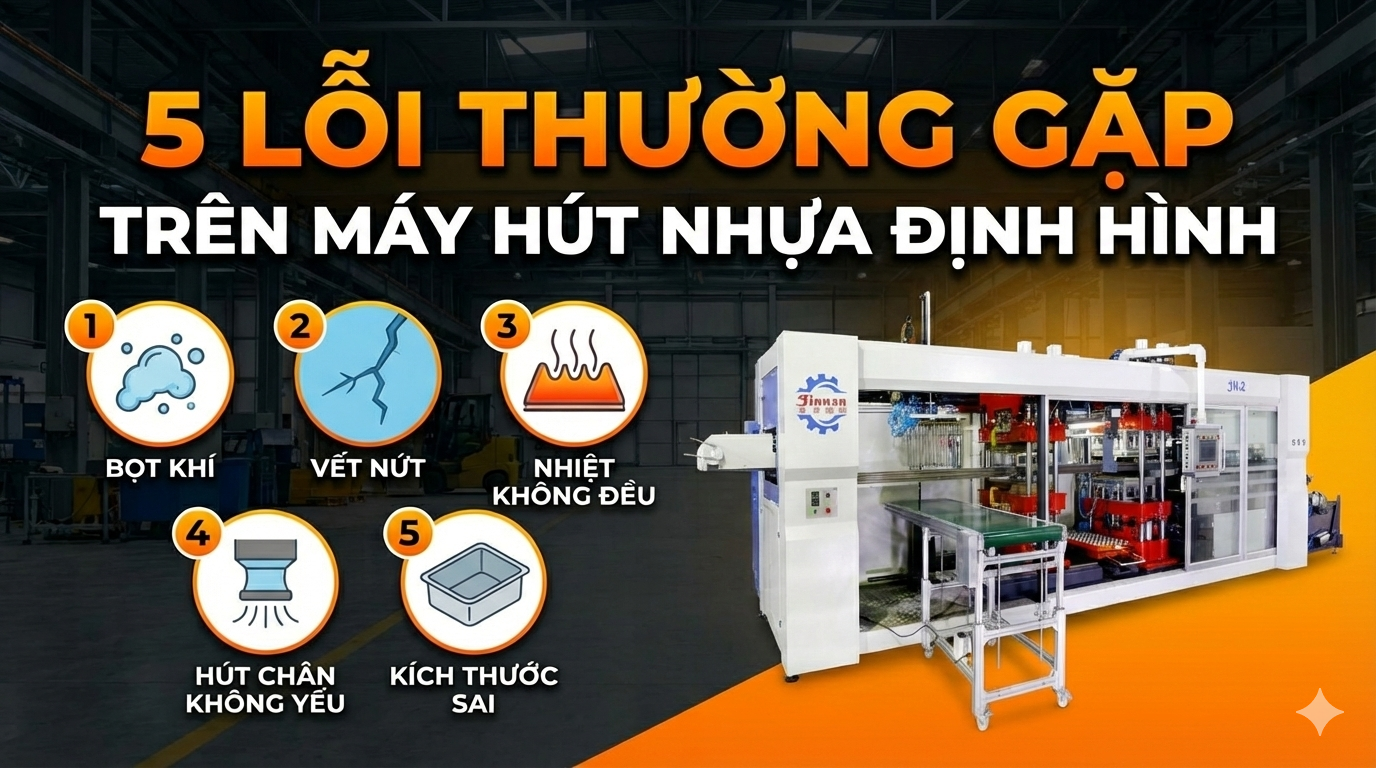 5 lỗi thường gặp trên máy hút nhựa định hình